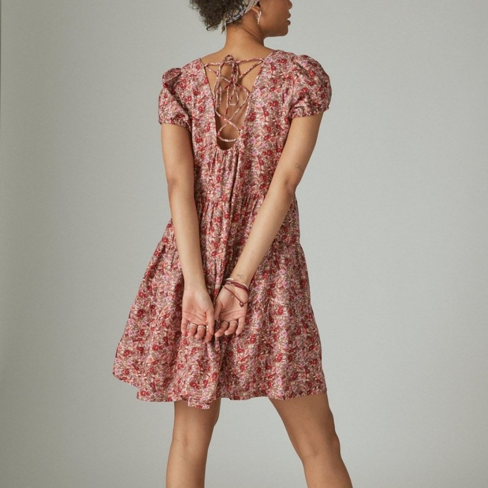 Lucky Brand Short Sleeve Babydoll Dress / NWT/Small - Picture 6 of 14